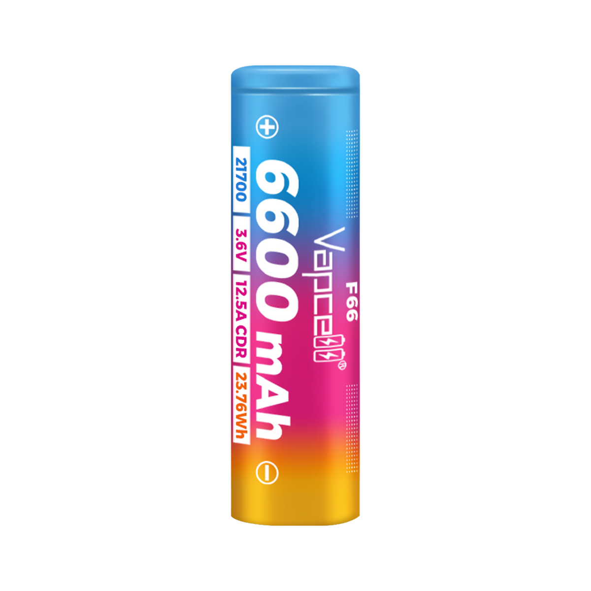 Vapcell F66 21700 6600mah 12.5A Li-ion Battery for Storage Energy [DG]