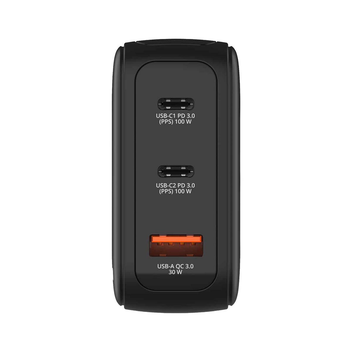Verbatim Mini GaN Charger 100W with Display Compact 3-port wall charger with USB-C® Power Delivery and Quick Charge 3.0 [PC]
