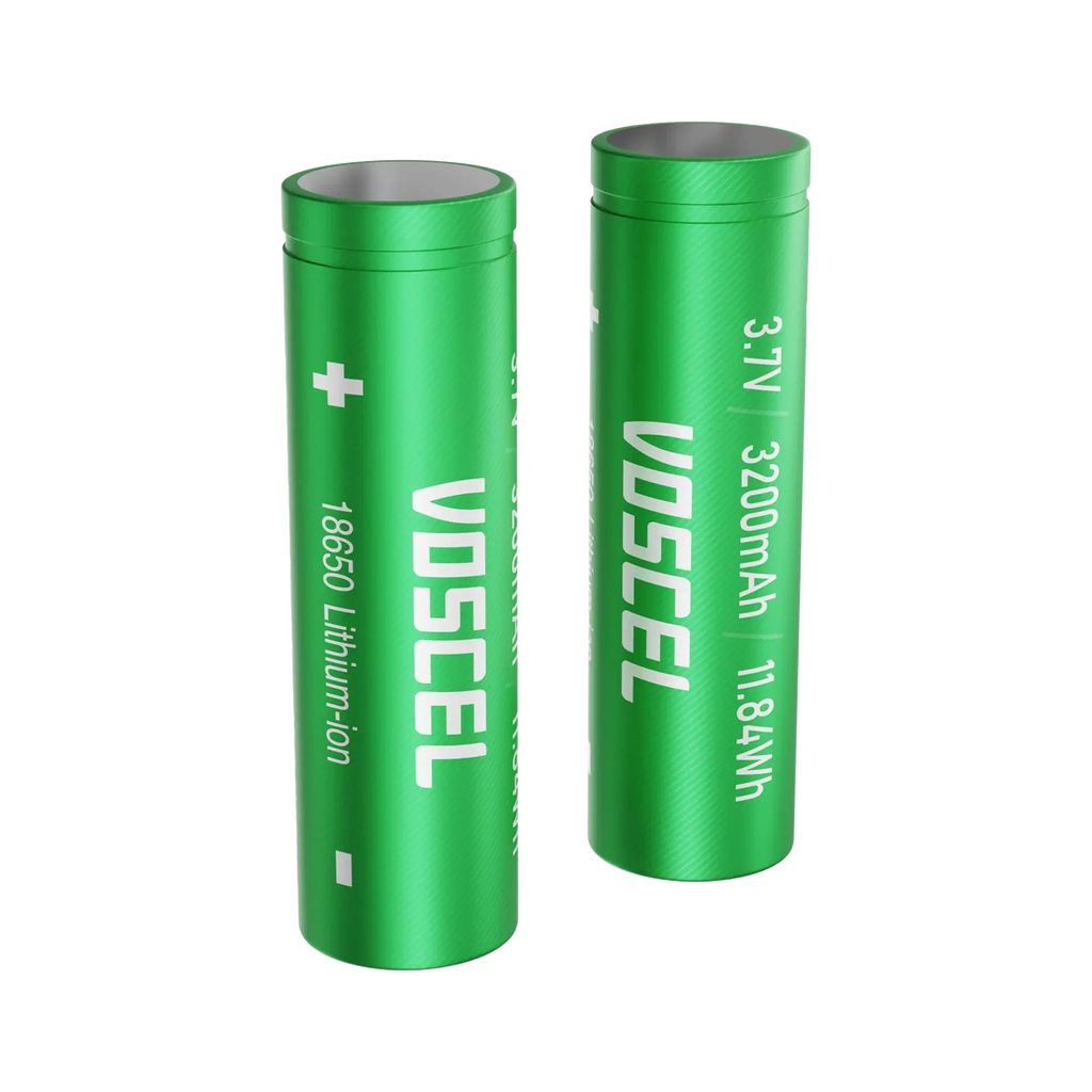 Voscel 18650 3200mAh 10C 3.7V 11.84Wh Battery (2 pack) [DG] — dark-mode product image 1