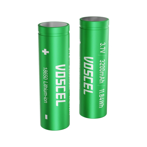 Voscel 18650 3200mAh 10C 3.7V 11.84Wh Battery (2 pack) [DG] — dark-mode product image 1
