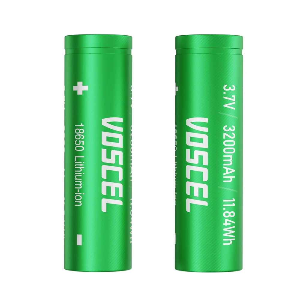 Voscel 18650 3200mAh 10C 3.7V 11.84Wh Battery (2 pack) [DG] — dark-mode product image 2