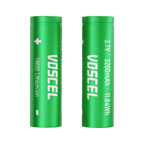 Voscel 18650 3200mAh 10C 3.7V 11.84Wh Battery (2 pack) [DG] — dark-mode product image 2