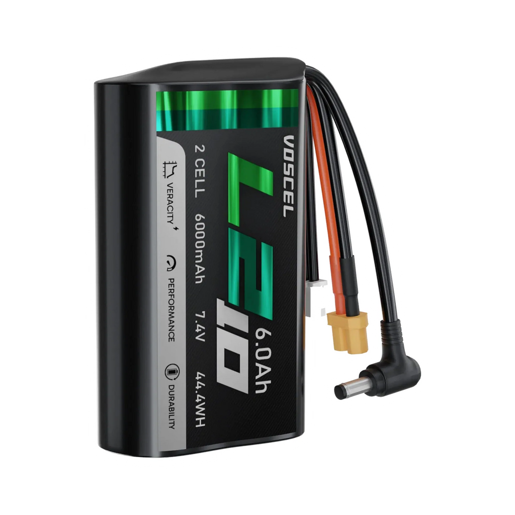 Voscel L210 6000mAh 2S 10C 7.4V 44.4Wh XT30 Battery [DG] — dark mode image 1