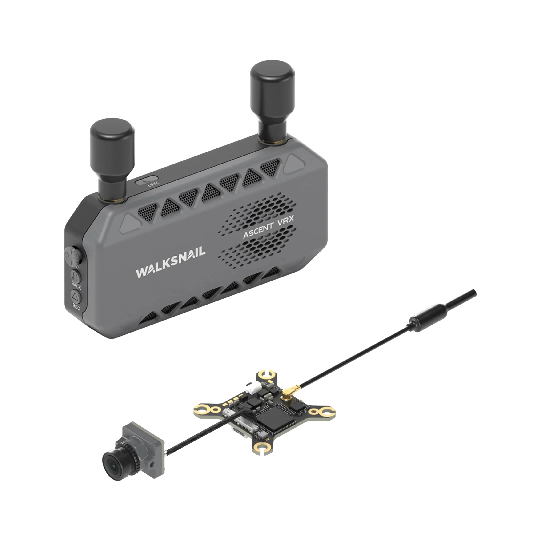 Walksnail Ascent VRX with Lite VTX Kit — transparent dark-mode product image