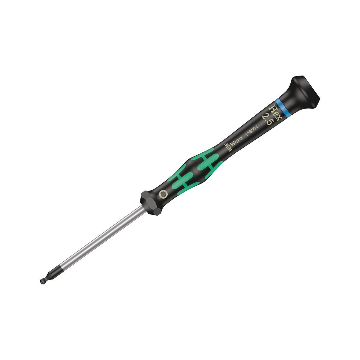 Wera 2052 2.5mm x 60mm Ball End Hex Precision Screw Driver 05118094001