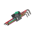 Wera 950/7 Hex-Plus Multicolor Magnet Black Laser Metric  L-Key Set (7 Pieces) 05022534001