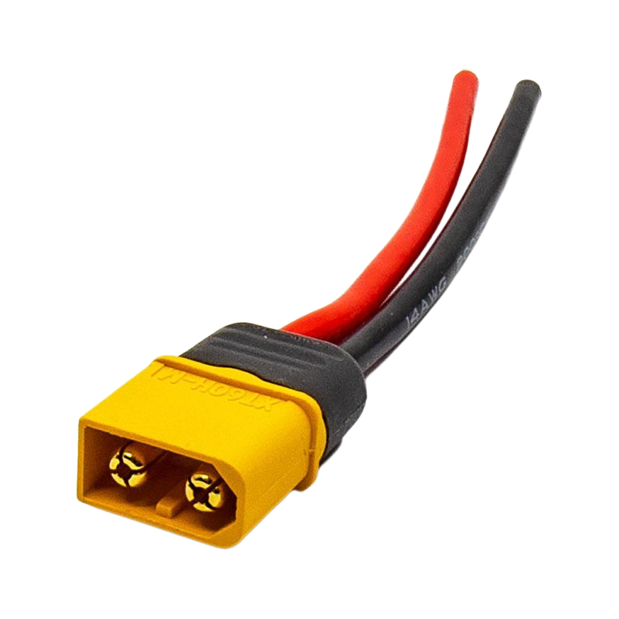 XT60 Male With Sheath Connector Pigtail 14AWG Silicon Wire