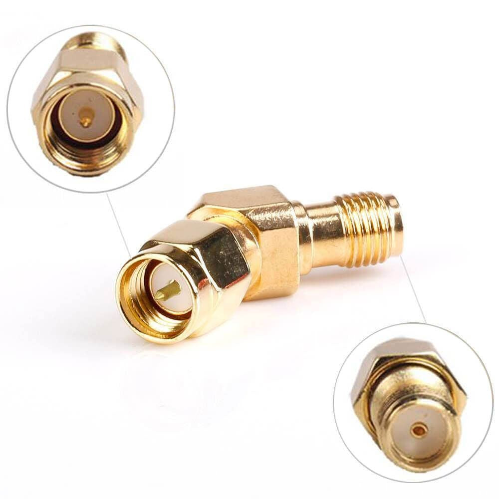 SMA Male To RP-SMA Female 45 Degree RF Coaxial Adapter Connector