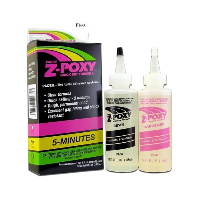 ZAP PT38 EPOXY ADHESIVE Z-POXY 5 Minute 8OZ – dark-mode Version 4 image 1