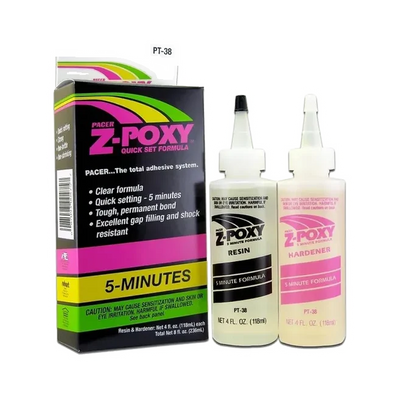 ZAP PT38 EPOXY ADHESIVE Z-POXY 5 Minute 8OZ – dark-mode Version 4 image 1