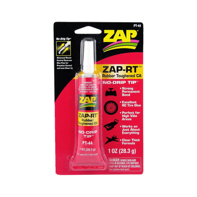 ZAP PT44 ZAP-RT Rubber Toughened Cyanoacrylate Glue Clear Thick 1 oz
