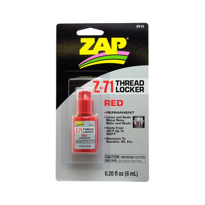 ZAP PT71 Z-71 Red Thread Locker Loctite 0.2oz