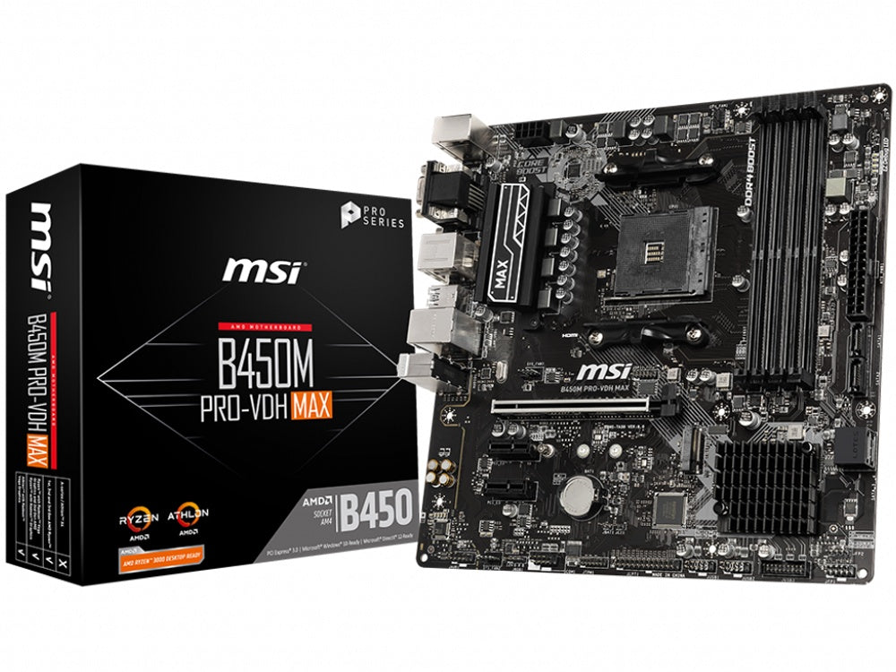 MSI B450M PRO-VDH MAX AM4 Micro-ATX Motherboard[PC]