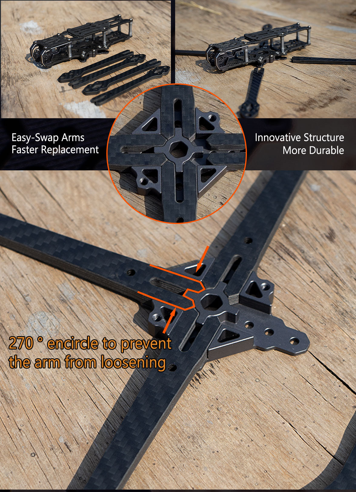 Axisflying Manta 5" True X Frame Kit