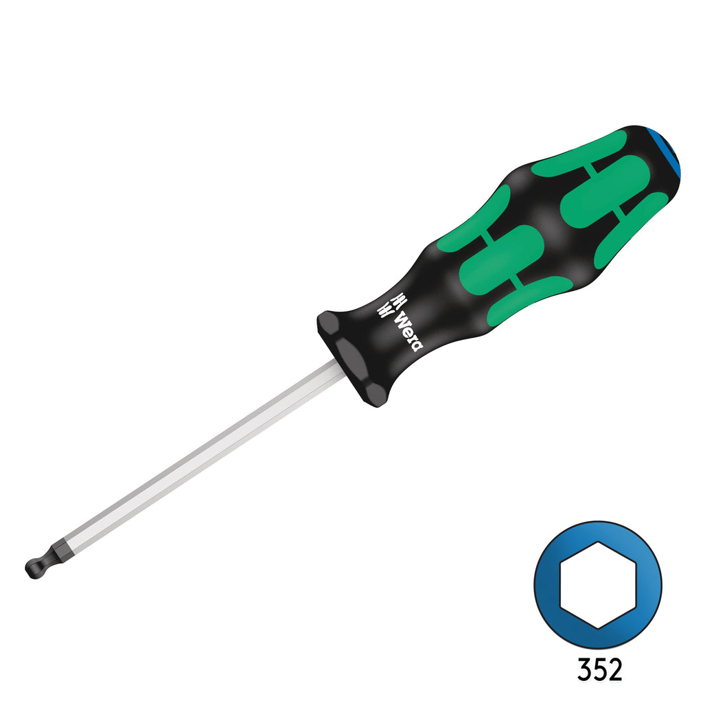 Wera 352 5mm x 100mm Ball End Hex Screw Driver 05022815001