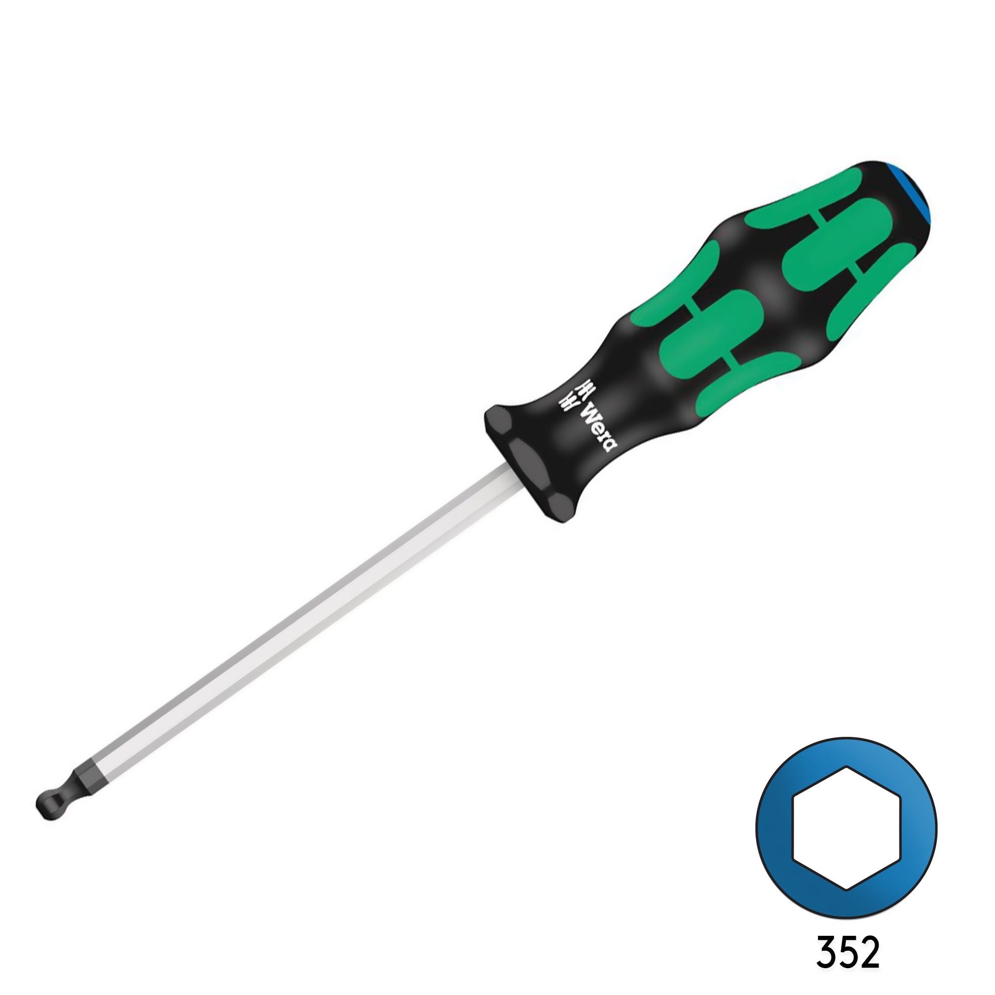 Wera 352 8mm x 150mm Ball End Hex Screw Driver 05022825001