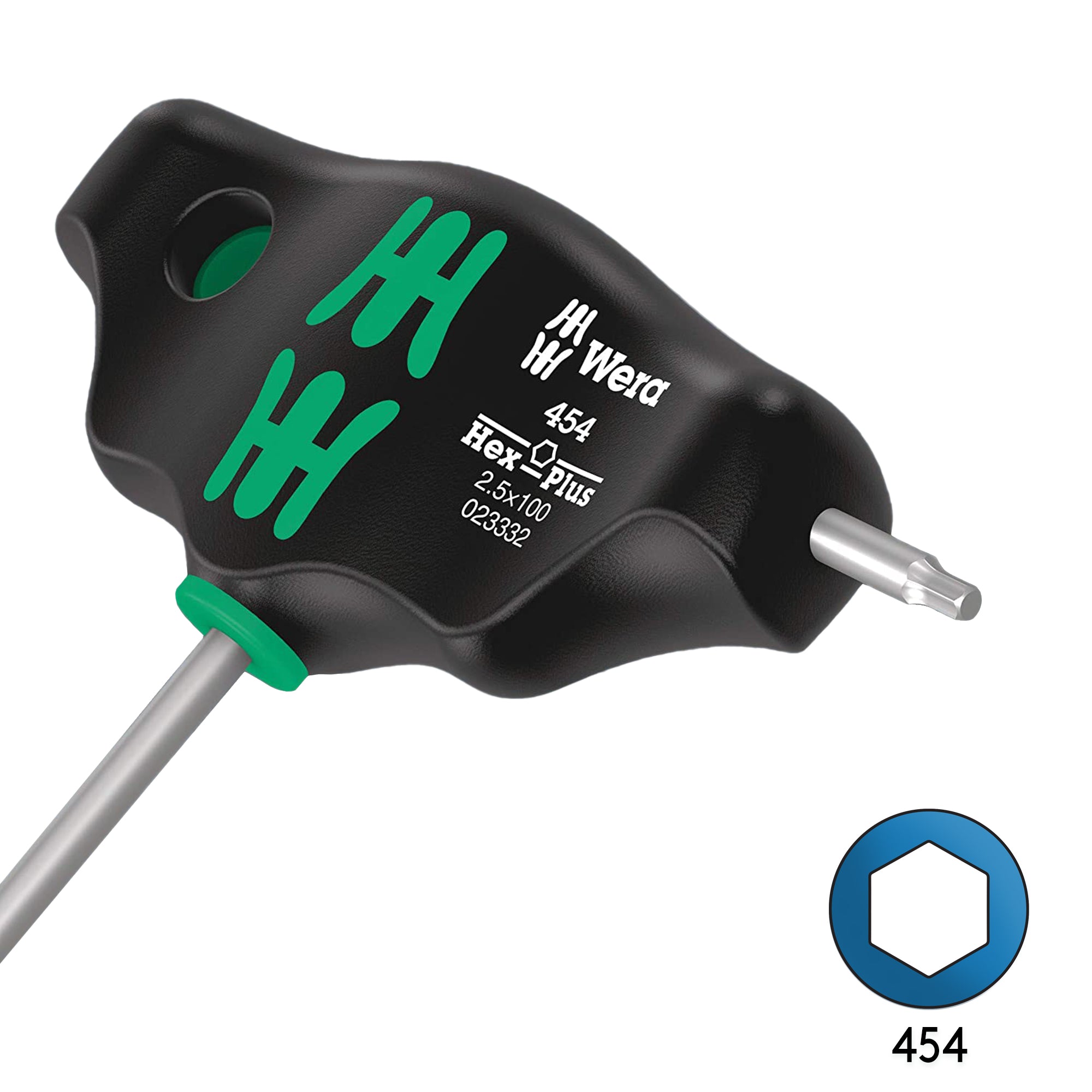 Wera 454 2.5mm x 100mm T Handle Hex Screw Driver 05023332001