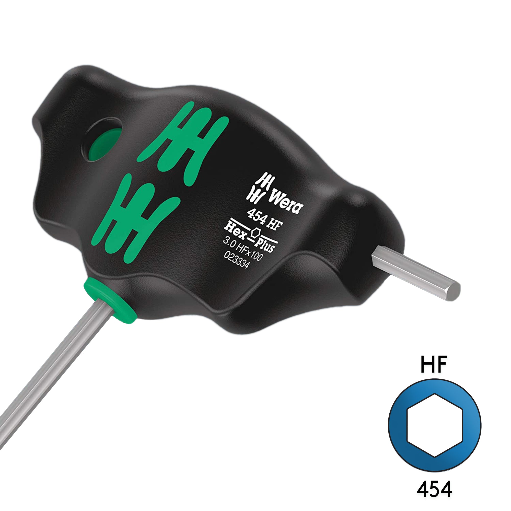 Wera 454 HF 3mm x 100mm T Handle Hex Screw Driver 05023334001