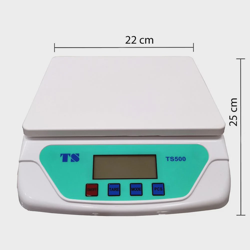 Digital Scales 22x25cm 30kg with 1g increment - Perfect for filament Spools