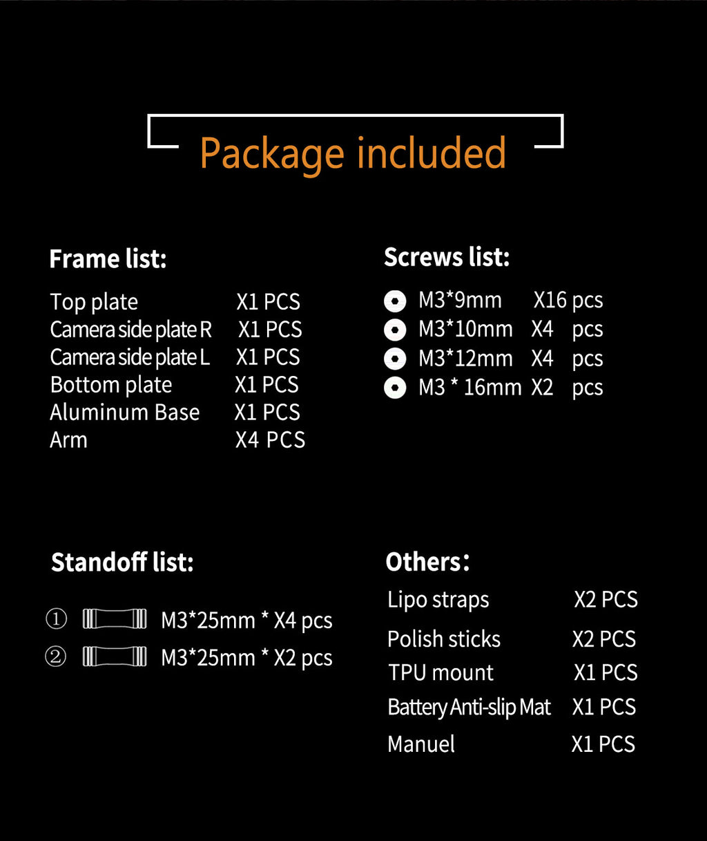 Axisflying Manta 5" True X Frame Kit