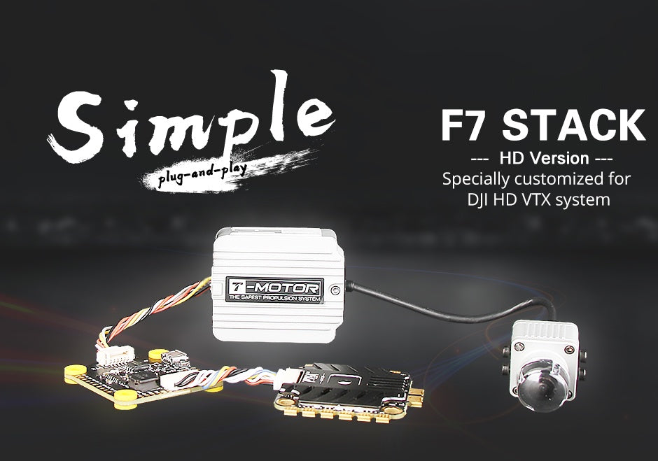 T-Motor F7 V2 F55A Pro III 4-in-1 3-8s AM32 ESC Stack Combo