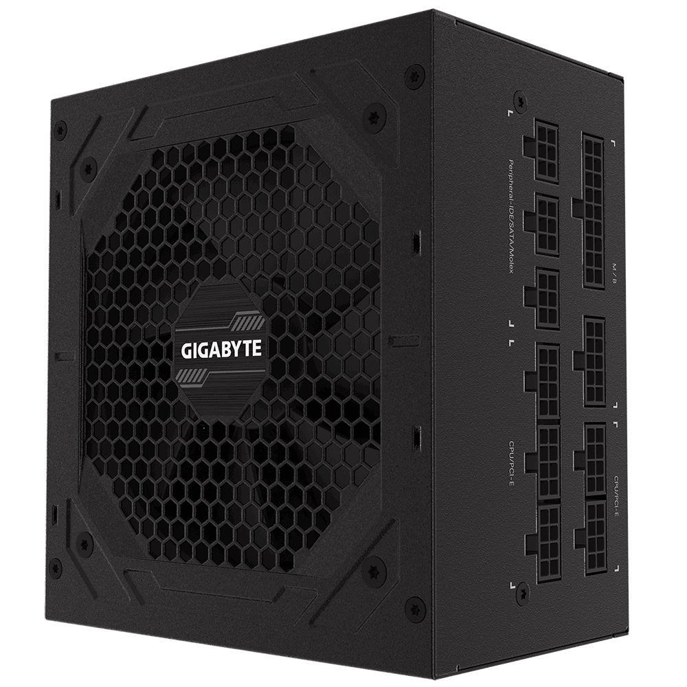 Gigabyte P750GM 750W ATX PSU Power Supply 80+ Gold >90% Modular 2x8 Pin120mm Fan Black Flat Cables Single +12V Rail Japanese >100K Hrs [PC]