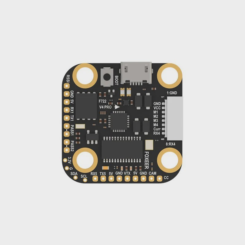 Foxeer Mini F722 V4 Mini Pro FPV ICM42688-P Flight Controller w/ Built-in Pit Pass 20x20mm