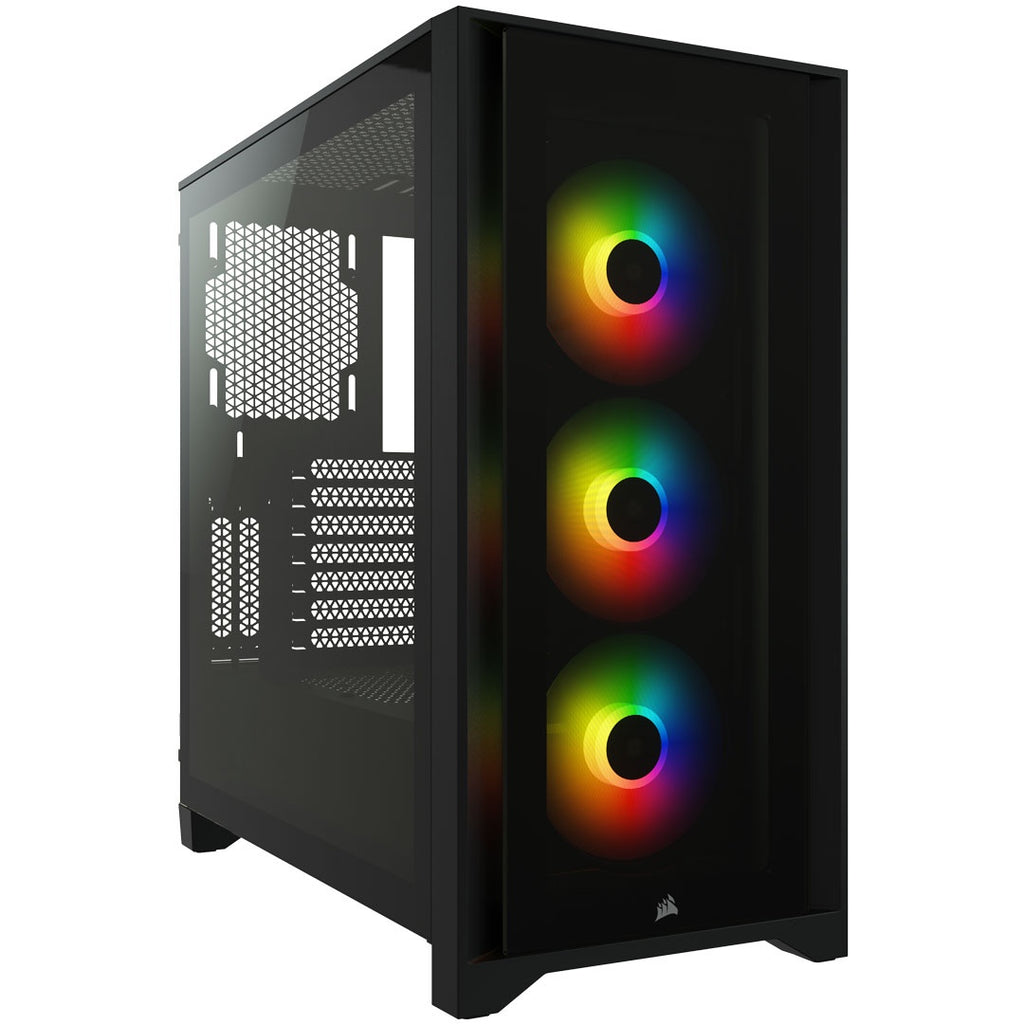 Corsair iCUE 4000X RGB Tempered Glass Mid Tower Case Black CC-9011204-WW [PC]