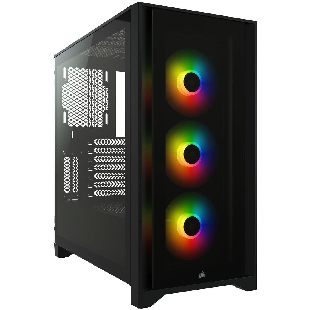 Corsair iCUE 4000X RGB Tempered Glass Mid Tower Case Black CC-9011204-WW [PC]