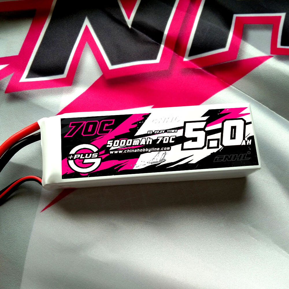 CNHL G+Plus 5000mAh 22.2V 6S 70C Lipo Battery with XT90 Plug [DG]