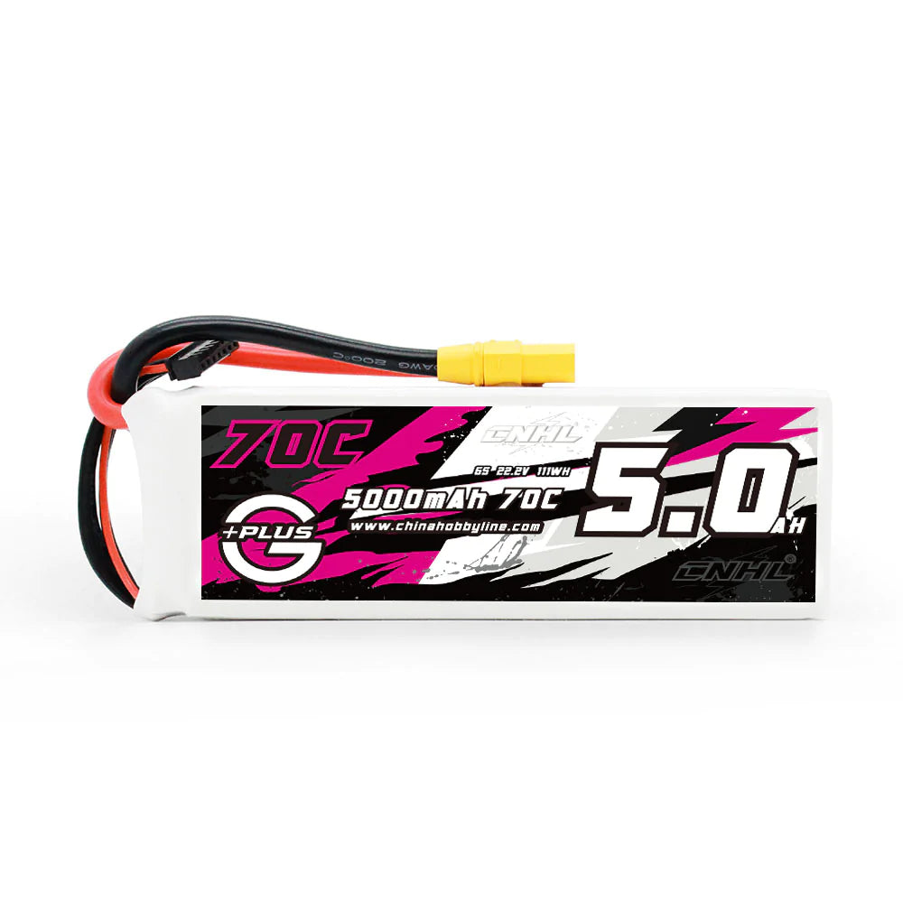 CNHL G+Plus 5000mAh 22.2V 6S 70C Lipo Battery with XT90 Plug [DG]