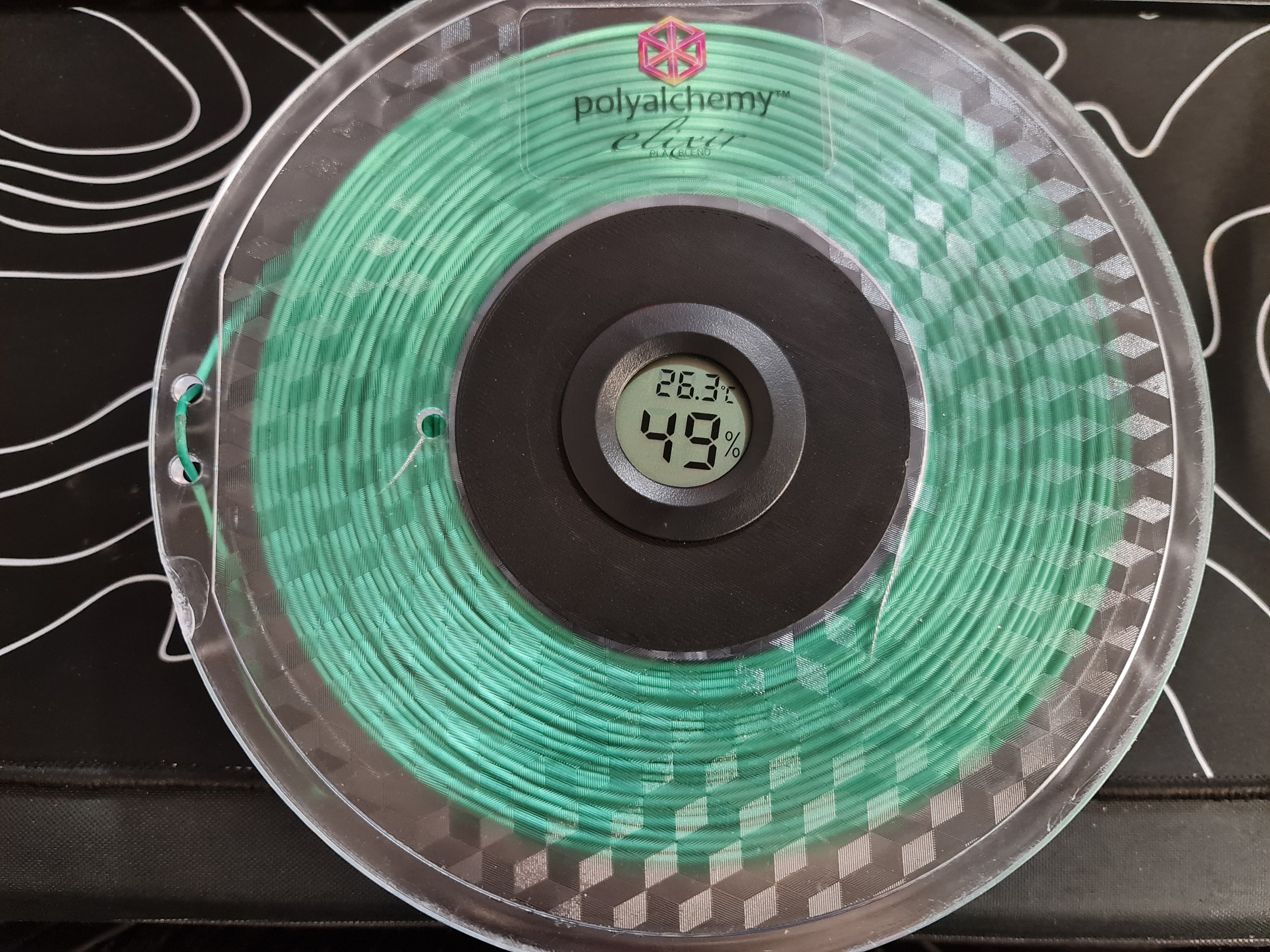 Round Digital Humidity Sensor Spool Adapter