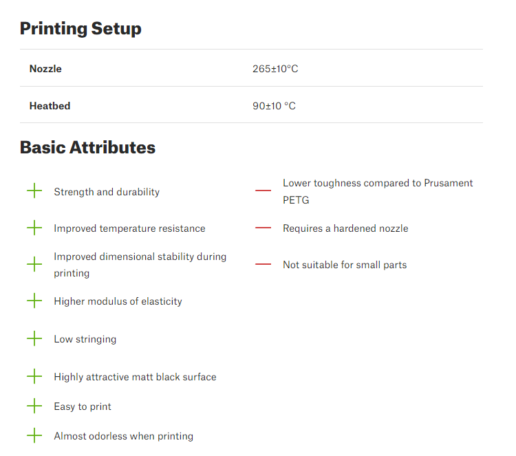 Prusa Prusament PETG Carbon Fibre Filament 1.75mm 1kg