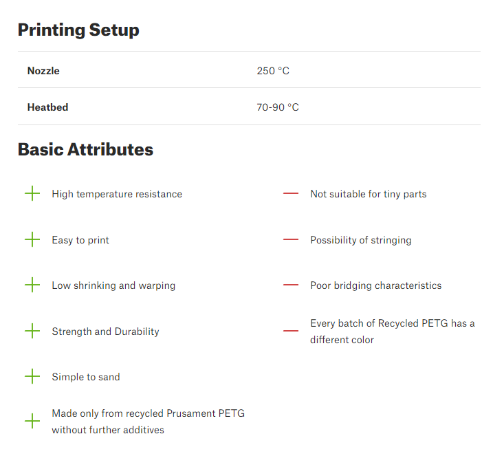 Prusa Prusament PETG Recycled Filament 1.75mm 2KG