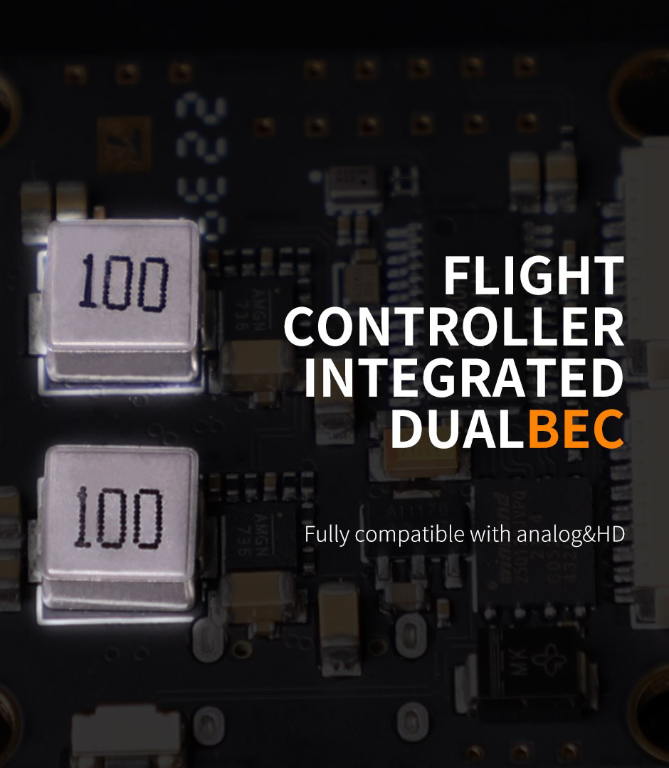 T-Motor Velox Cine ICM42688-P F7 Flight Controller(Analog/HD Compatible)