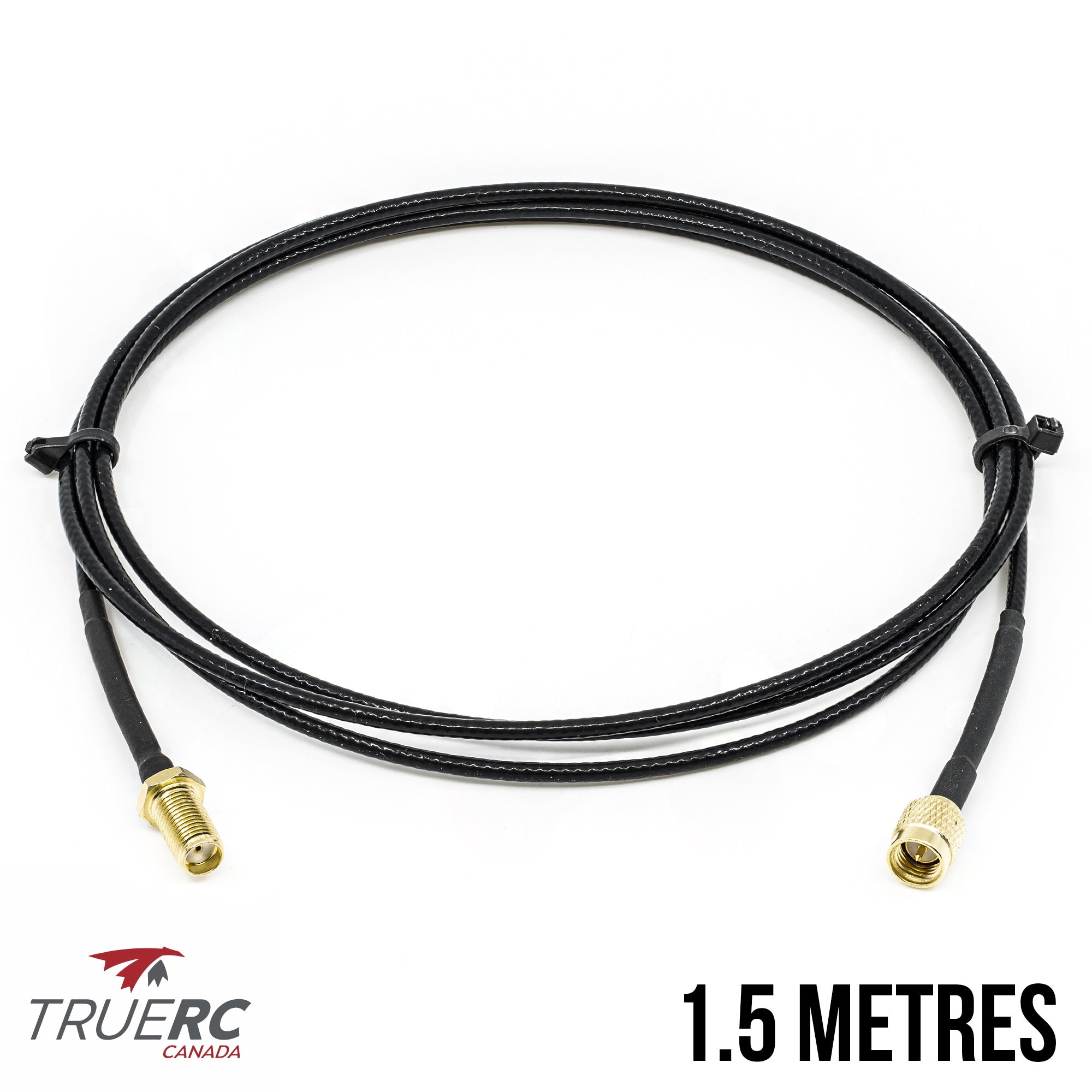 TrueRC 150cm RG316 Coaxial MALE SMA to FEMALE SMA Extension Cable