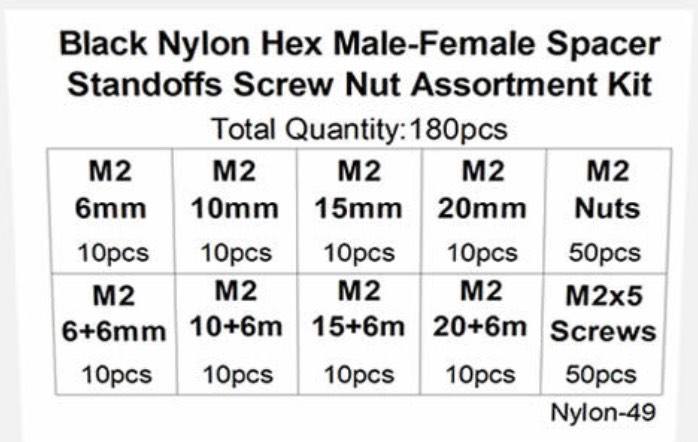 M2 Nylon 180pcs Standoff Kit By Phaser FPV
