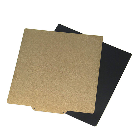 Energetic 410x410mm DOUBLE SIDED Smooth PEI/Textured Gold Spring Steel Sheet (Suits Ratrig)