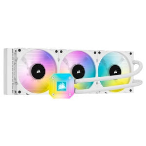 Corsair H150i Elite CAPELLIX 360mm White Radiator, 3x ML120 RGB PWM Fans, Ultra Bright RGB Pump Head. Liquid Cooling, 5 Yrs Warranty [PC]