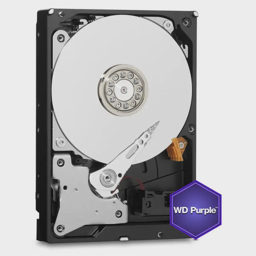Western Digital WD Purple 2TB 3.5" Surveillance HDD 5400RPM 64MB SATA3 145MB/s 180TBW 24x7 64 Cameras AV NVR DVR 1.5mil MTBF 3yrs ~WD20PURZ [PC]