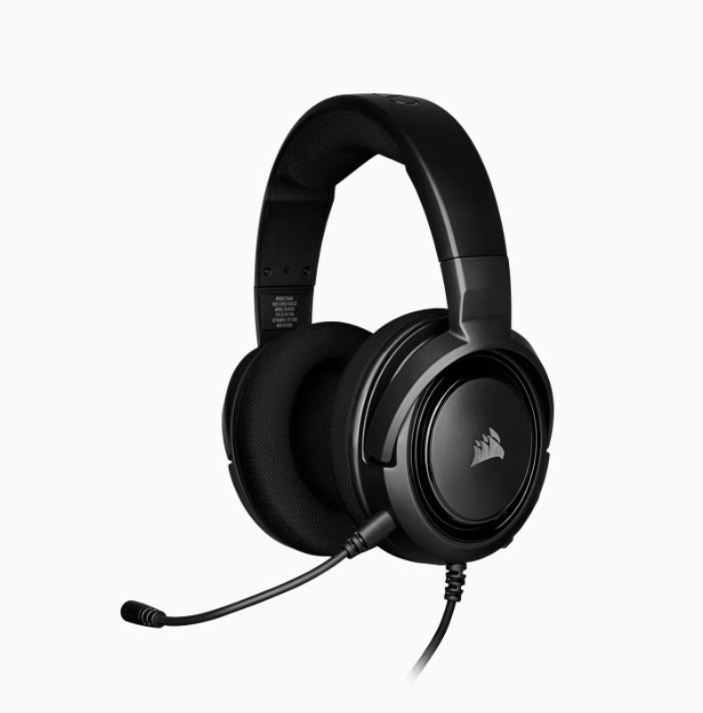 Corsair HS35 STEREO Gaming Headset Discord Certified, Clear Sound, and Plush Memory Foam, Carbon [PC]