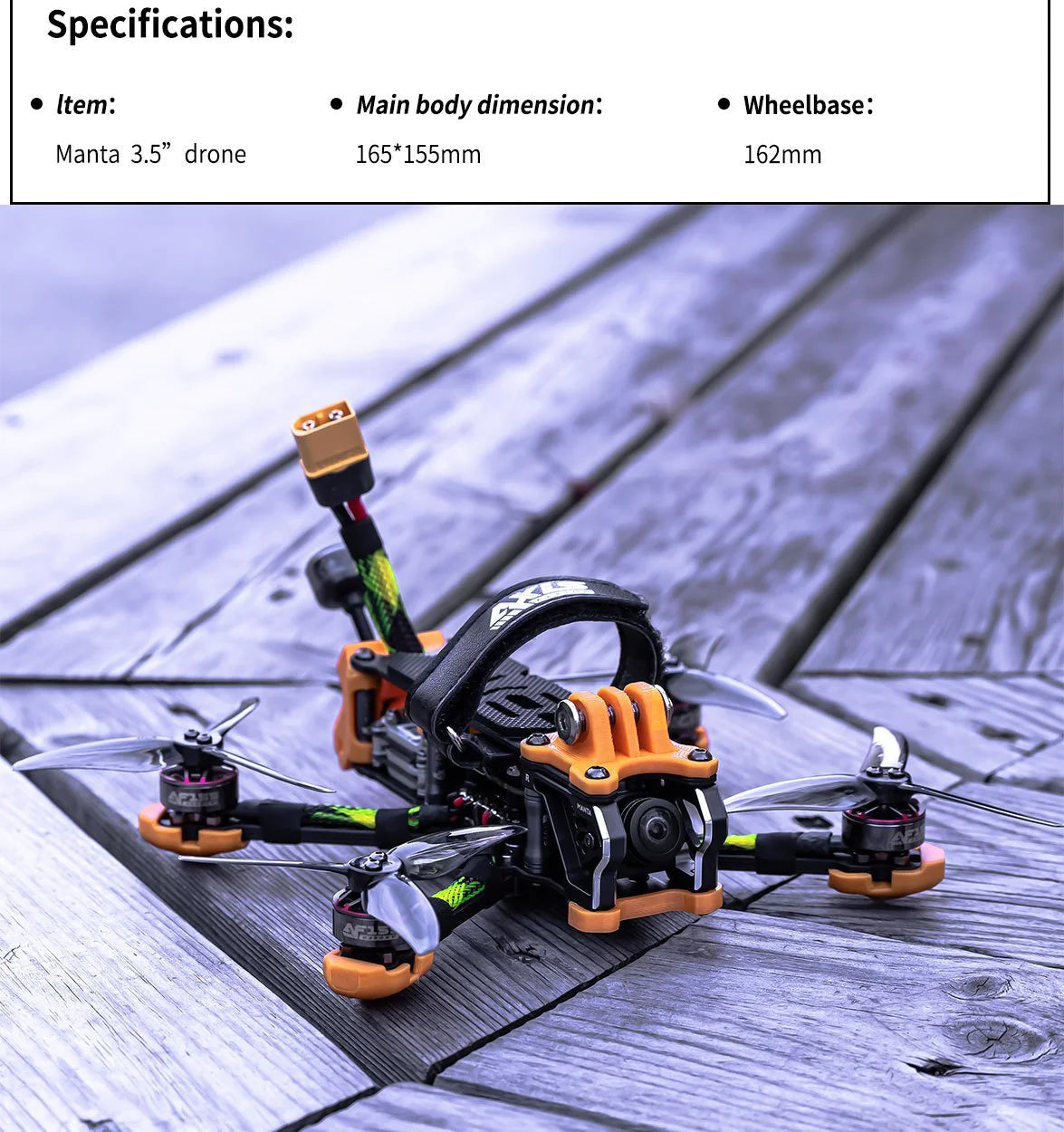 Axisflying Manta 3.5" FPV BNF HD Drone