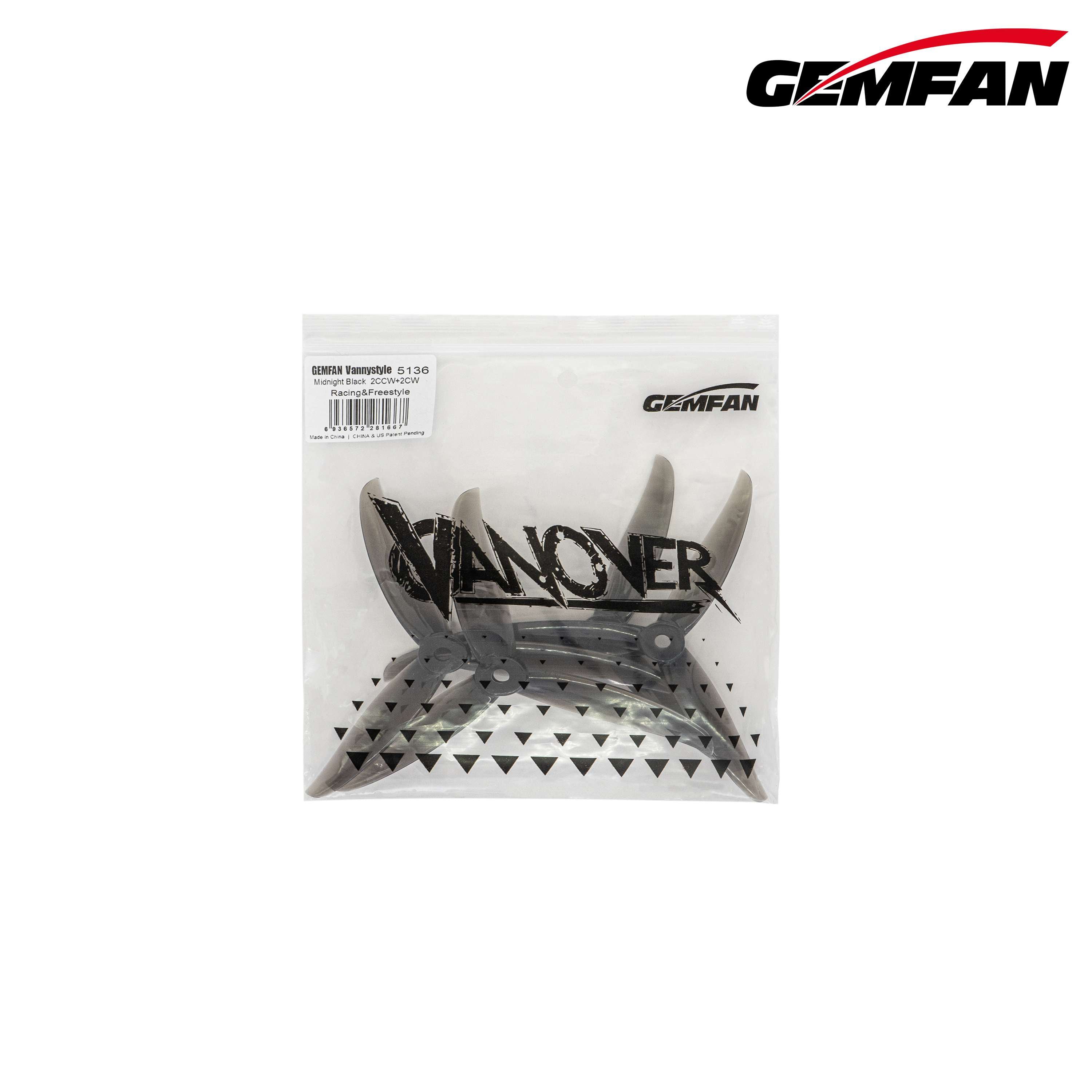 Gemfan Vanover "Vannystyle" 5136 3-Blade Propellers (2CW + 2CCW)