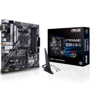 ASUS AMD B550 PRIME B550M-A WIFI II (Ryzen AM4) MicroATX Motherboard, Dual M.2, PCIe 4.0, Wi-Fi 6, 1 Gb Ethernet, HDMI, DVI-D, D-Sub, SATA 6G [PC]