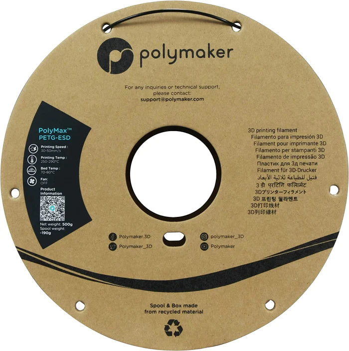 Polymaker Fiberon PETG-ESD 1.75mm Filament 500g (Formerly PolyMax PETG-ESD)