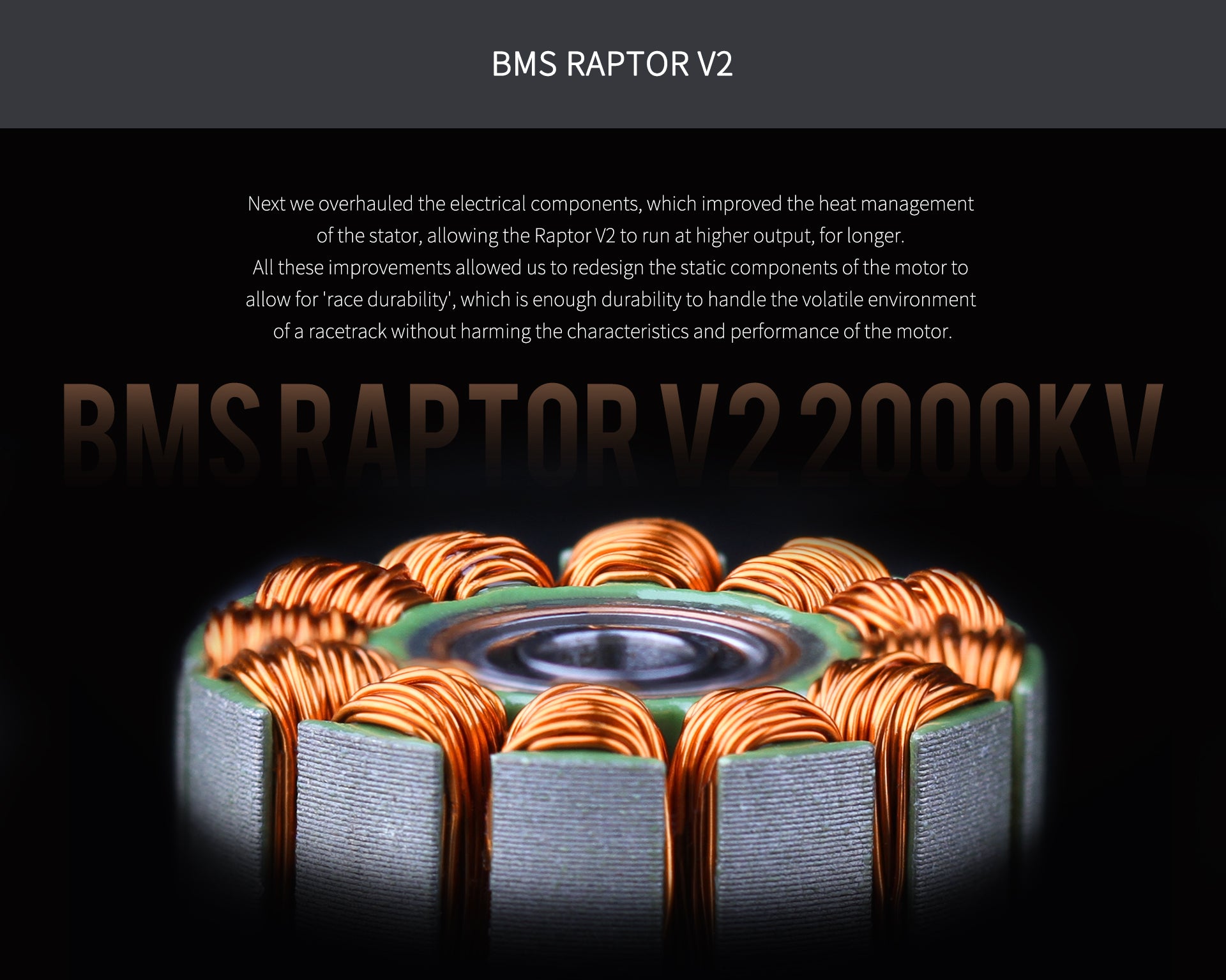 T-Motor BMS Racing V2 2306.5 2000kv Thomas Bitmatta  Motors (1pc)