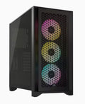 Corsair iCUE 4000D RGB Airflow Mesh Front Panel Mid-Tower. Black. 3x AF120 RGB Elite Fans, Node Pro Controller - Gaming Case CC-9011240-WW [PC]