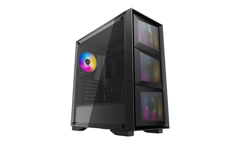 DeepCool MATREXX 50 MESH 4FS Mid-Tower ATX Case, supports Mini-ITX / Micro-ATX / ATX / E-ATX, 7x Expansion Slots, 2x USB 2.0, 1x USB 3.0, 1x Audio/Mic DP-ATX-MATREXX50-MESH-4FS [PC]