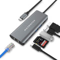 Astrotek USB-C Dock 6-in-1 Multiport Docking Station with 1xHDMI 4K 1xGLAN 2xUSB3.0 TF/SD Card Reader USB-C PD ~100W for Macbook Pro Air Chromebook [PC]