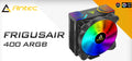 Antec FrigusAir A400 ARGB Air CPU Cooler, 77 CFM, Silent RGB 12CM PWM Fan with controller, Direct Heat-Pipes, Intel 1700, 2066, 115x, AM 3/4+, AM5 [PC]